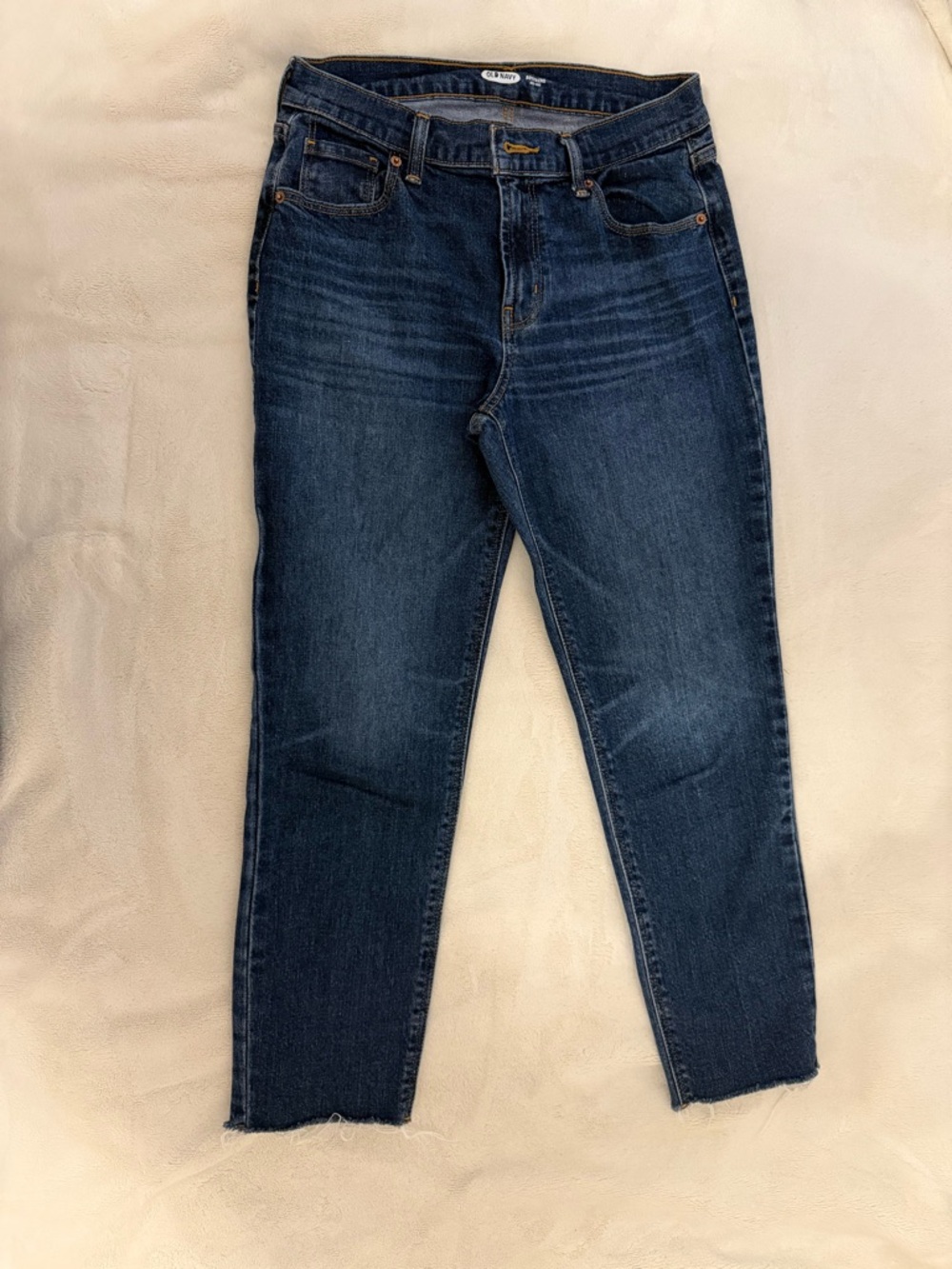 Old Navy Dark Blue Cropped High-Rise Jeans